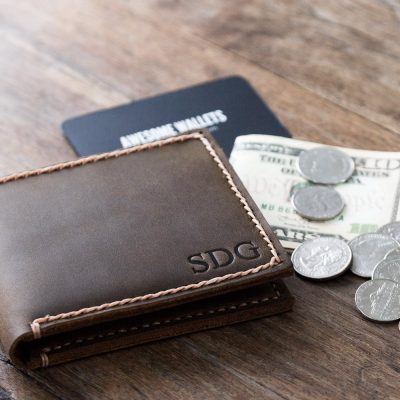 leather mens wallets with coin compartment
